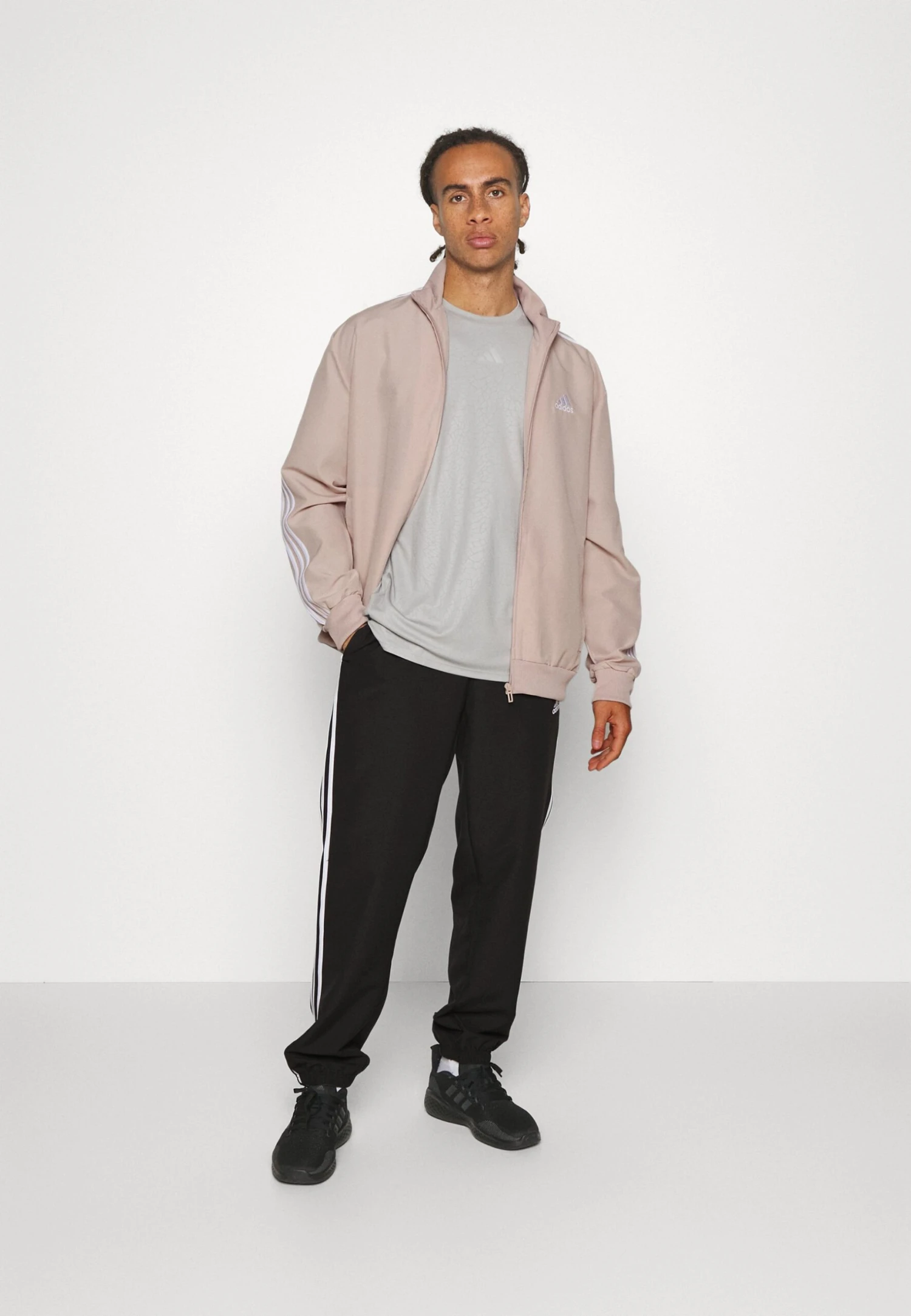 Adidas Sportswear Set - Trainingspak - Taupe/Black 2 Adidas Sportswear Set - Trainingspak - Taupe/Black - Afbeelding 2