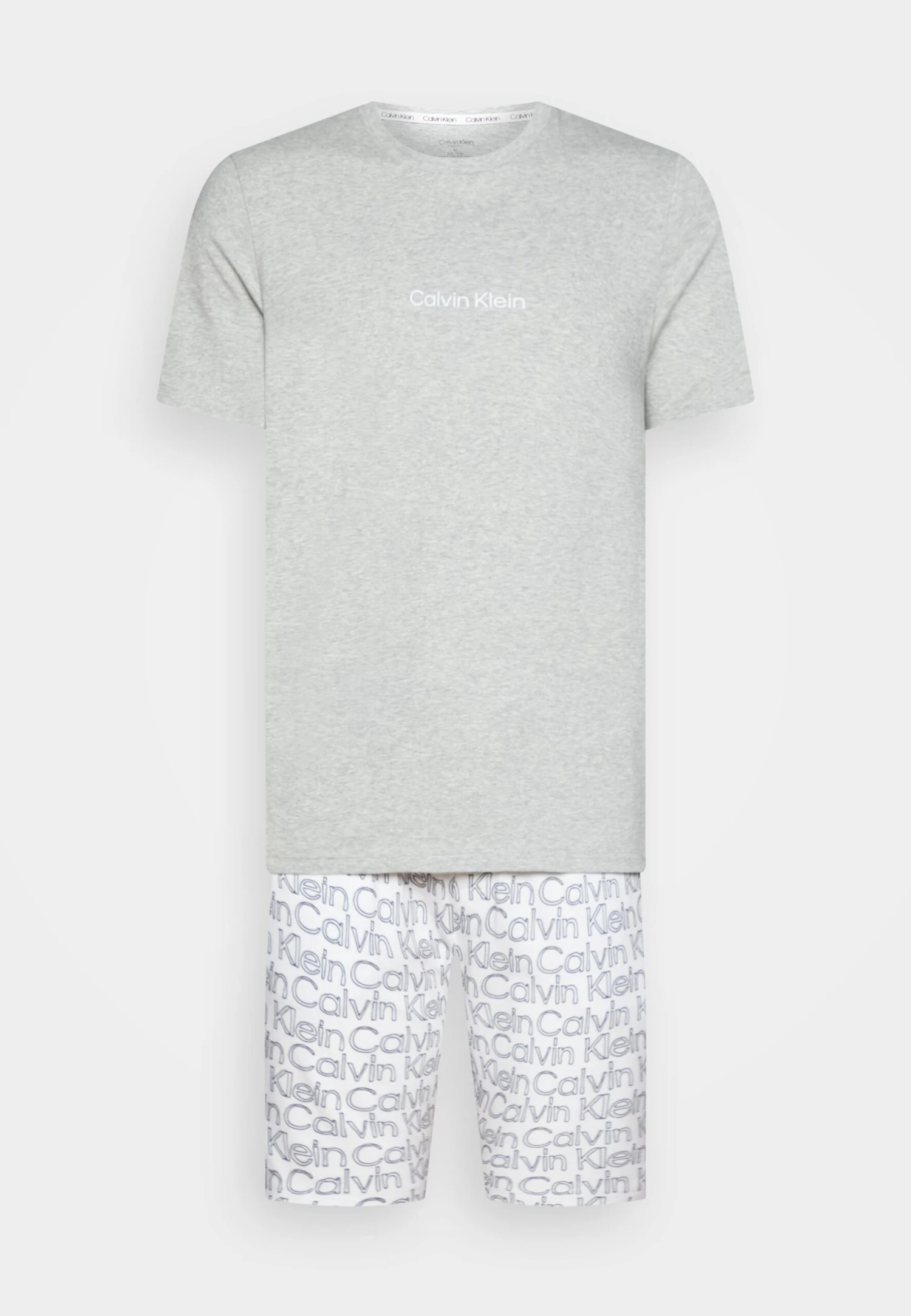 Short Set - Pyjama - Grey/White 1 Short Set - Pyjama - Grey/White