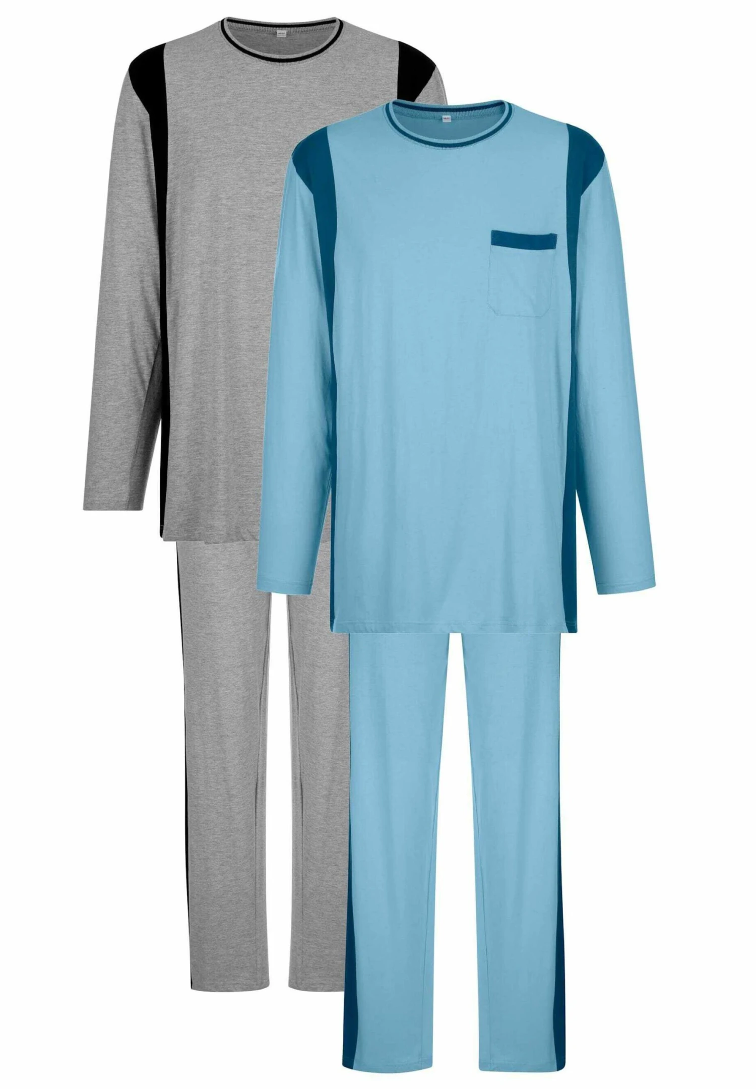 2Er Pack - Pyjama - Grau Blau 1 2Er Pack - Pyjama - Grau Blau