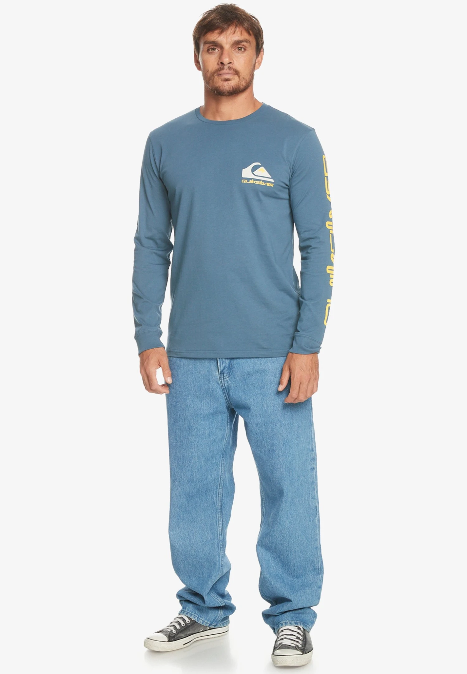 Quiksilver Omnilogo Kvj0 - Longsleeve - Blue 2 Quiksilver Omnilogo Kvj0 - Longsleeve - Blue - Afbeelding 2
