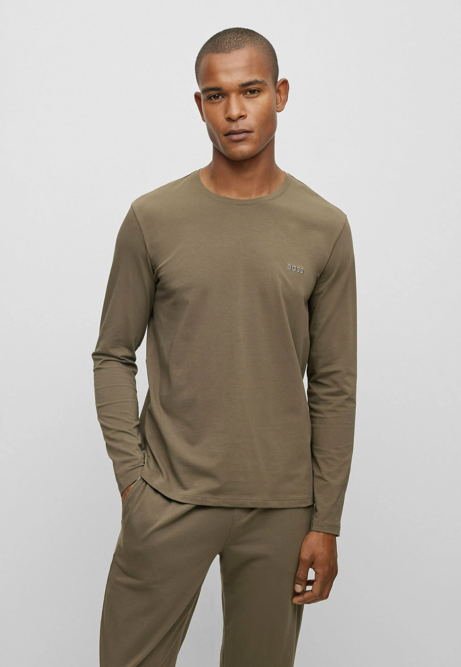 Boss Mix&Match Ls R - Pyjamashirt - Open Green Twentytwo 1 Boss Mix&Match Ls R - Pyjamashirt - Open Green Twentytwo