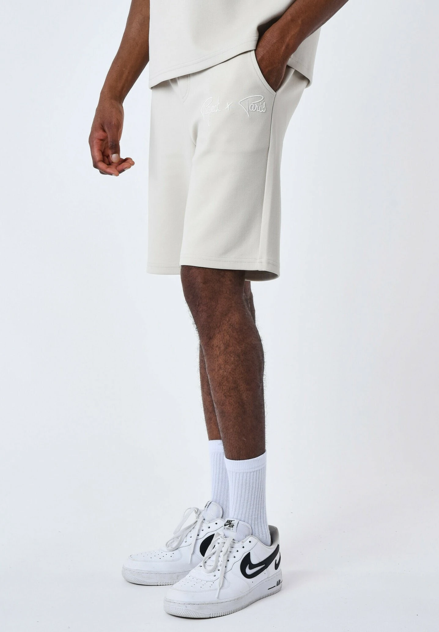 Broderie Logo- Trainingsbroek - Greige 5 Broderie Logo- Trainingsbroek - Greige - Afbeelding 5