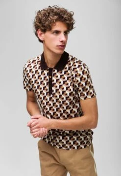 With Geometric Pattern - Poloshirt - Multicolor