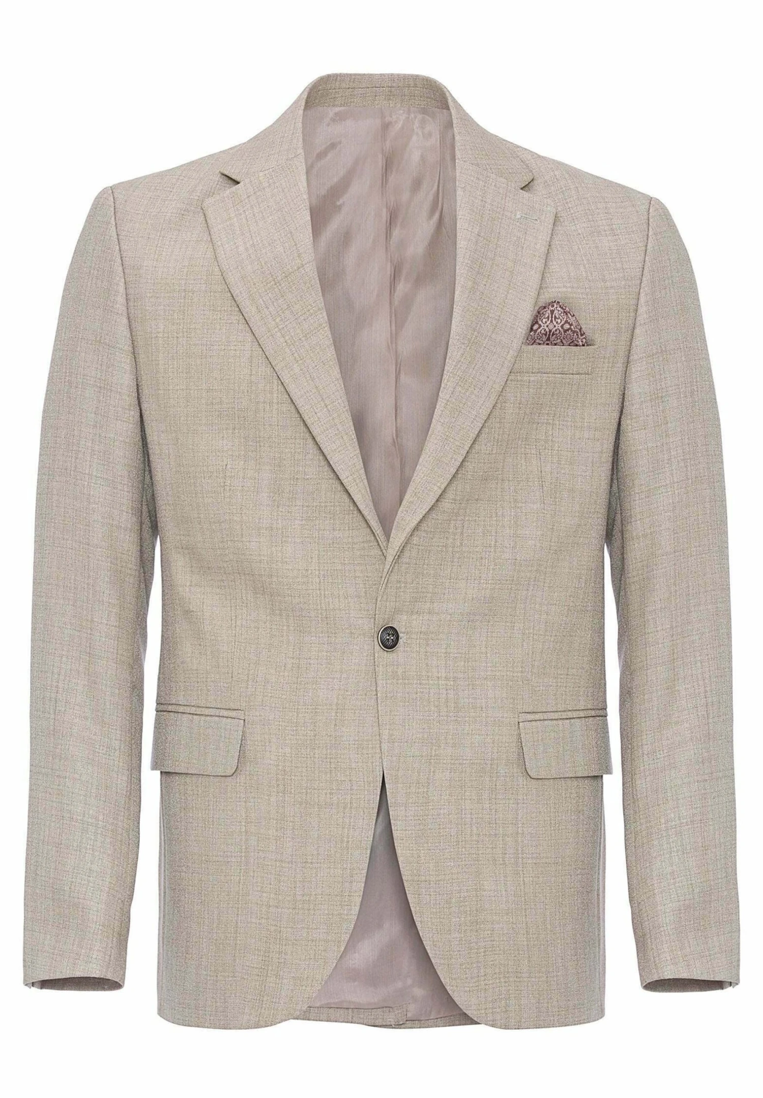 Slim Fit - Blazer - Ecru 1 Slim Fit - Blazer - Ecru