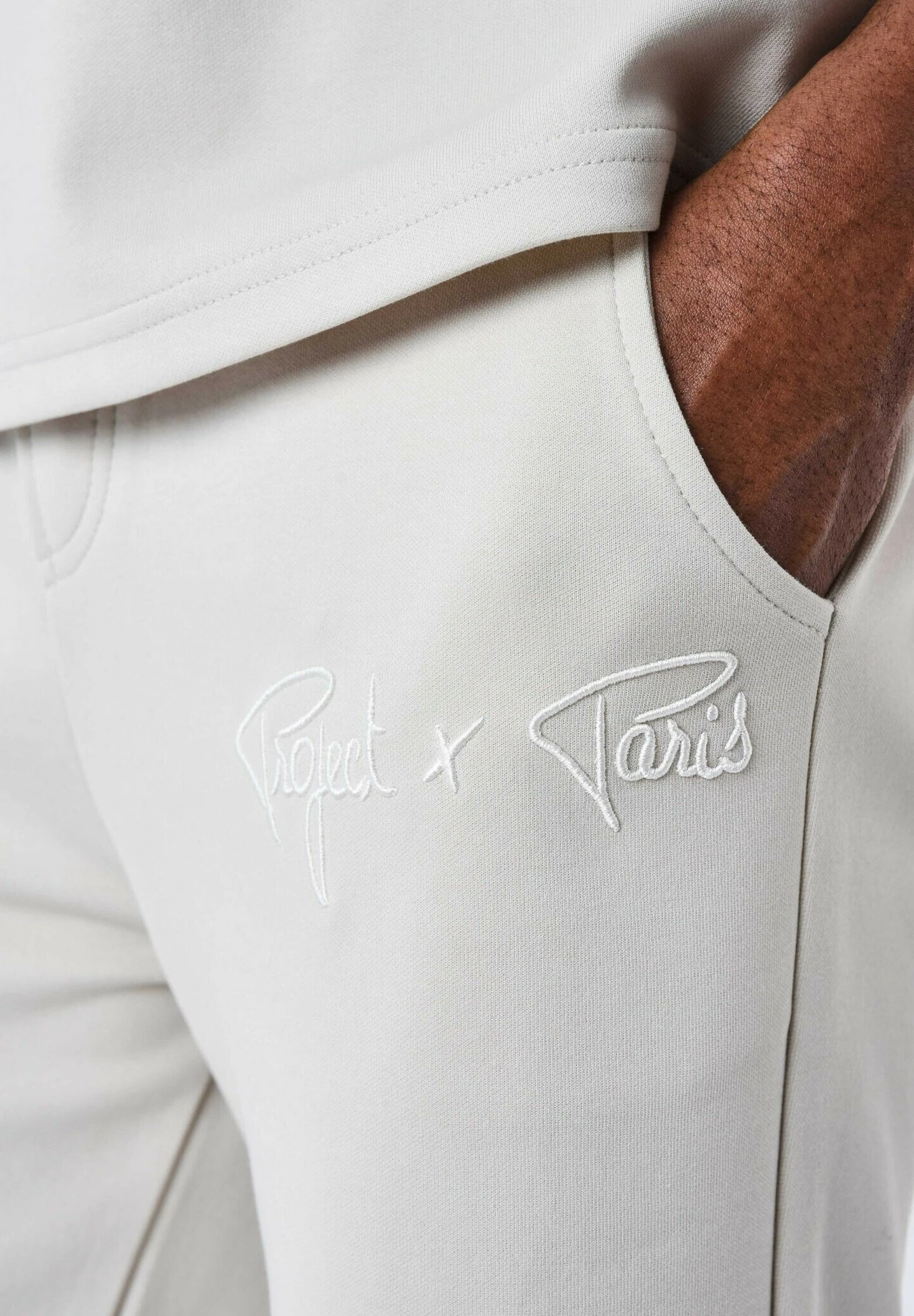 Broderie Logo- Trainingsbroek - Greige 6 Broderie Logo- Trainingsbroek - Greige - Afbeelding 6