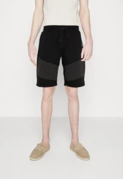 BRAVE SOUL Flowdan - Trainingsbroek - Jet Black/Dark Charcoal Brown