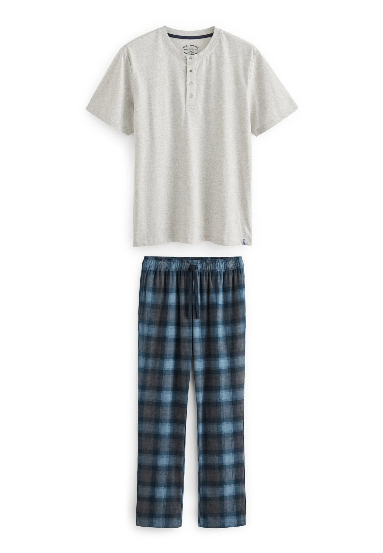 Next Motionflex Cosy Standard - Pyjama - Grey Blue Check 6 Next Motionflex Cosy Standard - Pyjama - Grey Blue Check - Afbeelding 6