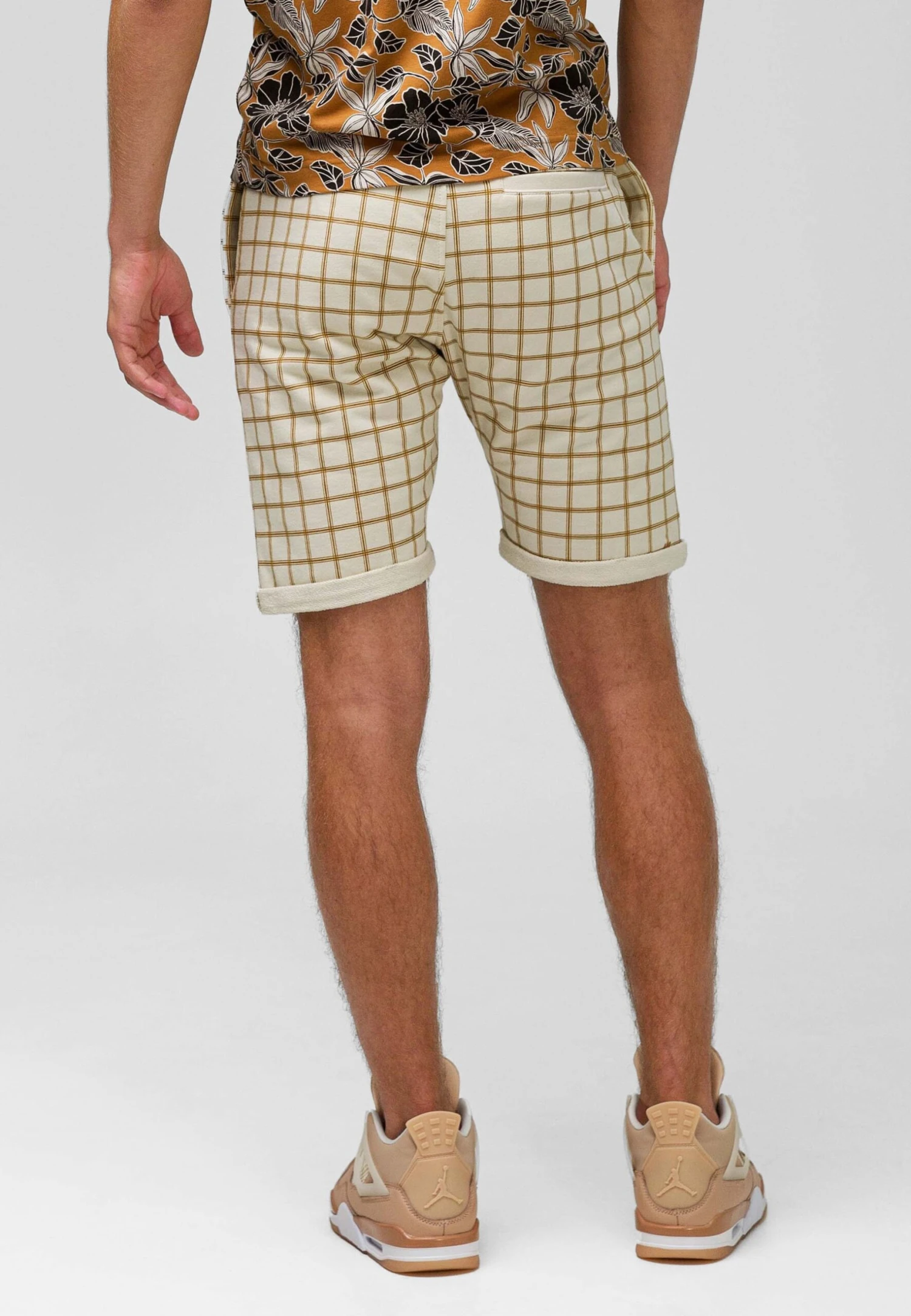 Touch Of Class -With Checkered Pattern - Shorts - Offwhite 2 Touch Of Class -With Checkered Pattern - Shorts - Offwhite - Afbeelding 2