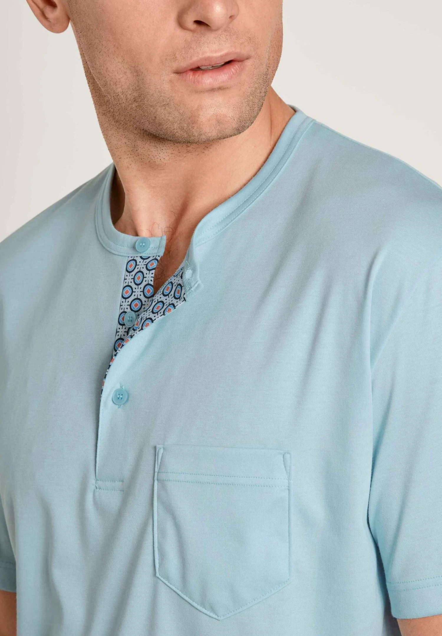 Calida Kurz - Pyjama - Tempest Blue 3 Calida Kurz - Pyjama - Tempest Blue - Afbeelding 3