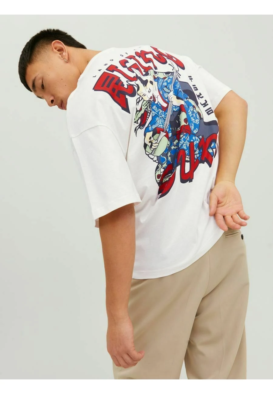 Jack & Jones Crew Neck - T-Shirt Print - Cloud Dancer 4 Jack & Jones Crew Neck - T-Shirt Print - Cloud Dancer - Afbeelding 4