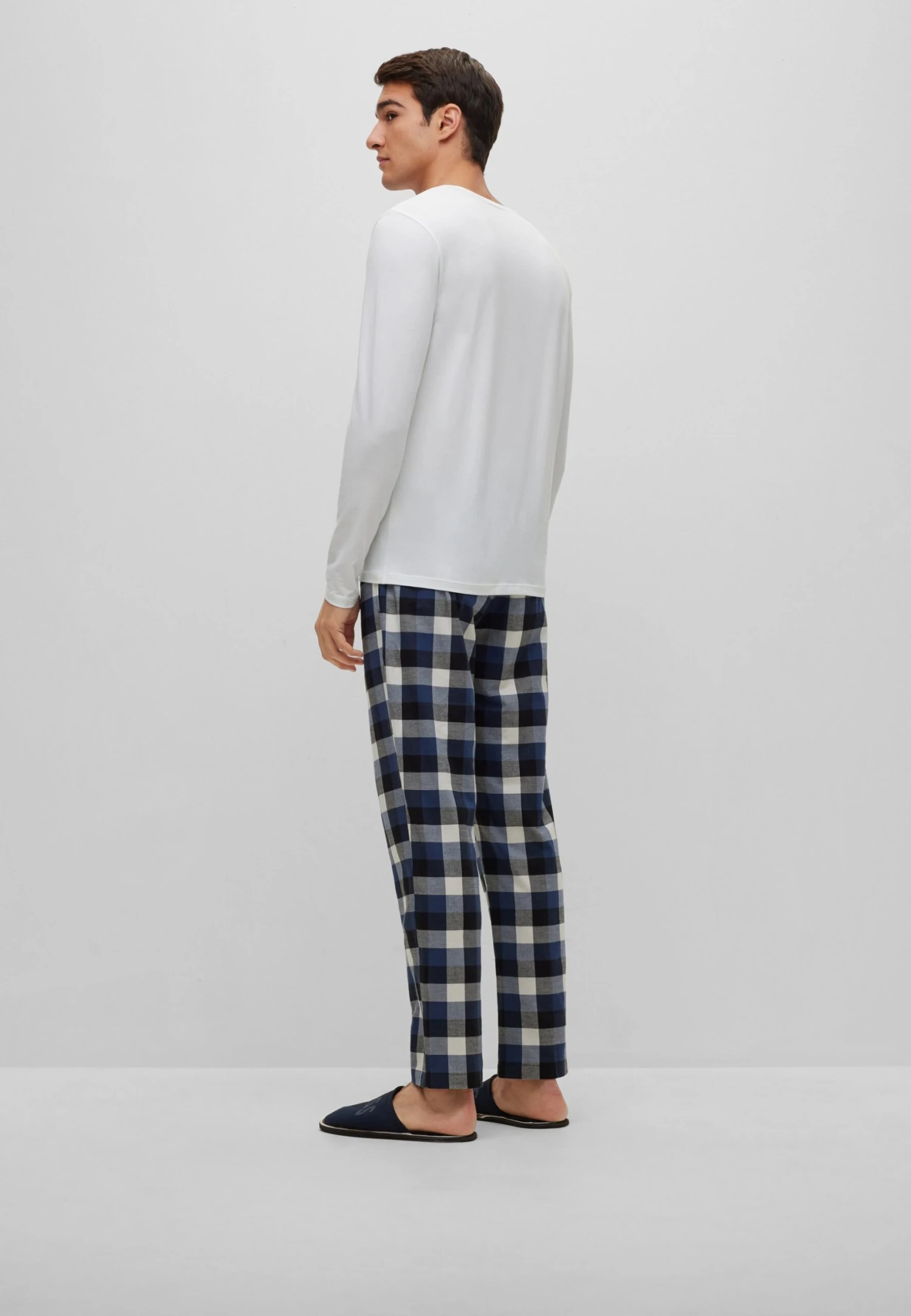 Boss Cosy Long Set - Pyjama - Dark Blue 2 Boss Cosy Long Set - Pyjama - Dark Blue - Afbeelding 2