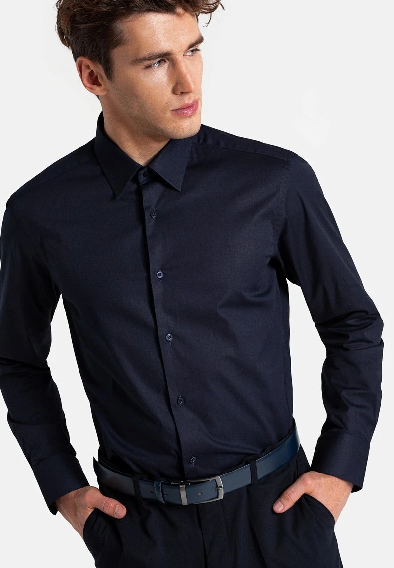 Dakota- Zakelijk Overhemd - Navy 4 Dakota- Zakelijk Overhemd - Navy - Afbeelding 4