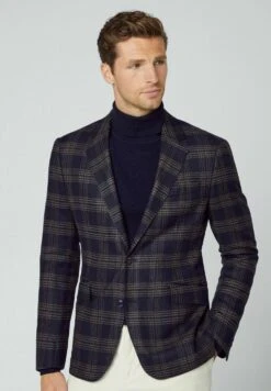 Hackett London Wl Cash Chk - Colbert - Navy Taupe