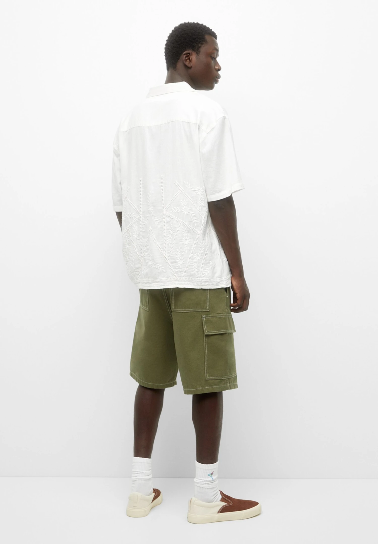 PULL & BEAR Stwd Bermuda - Shorts - Khaki 3 PULL & BEAR Stwd Bermuda - Shorts - Khaki - Afbeelding 3