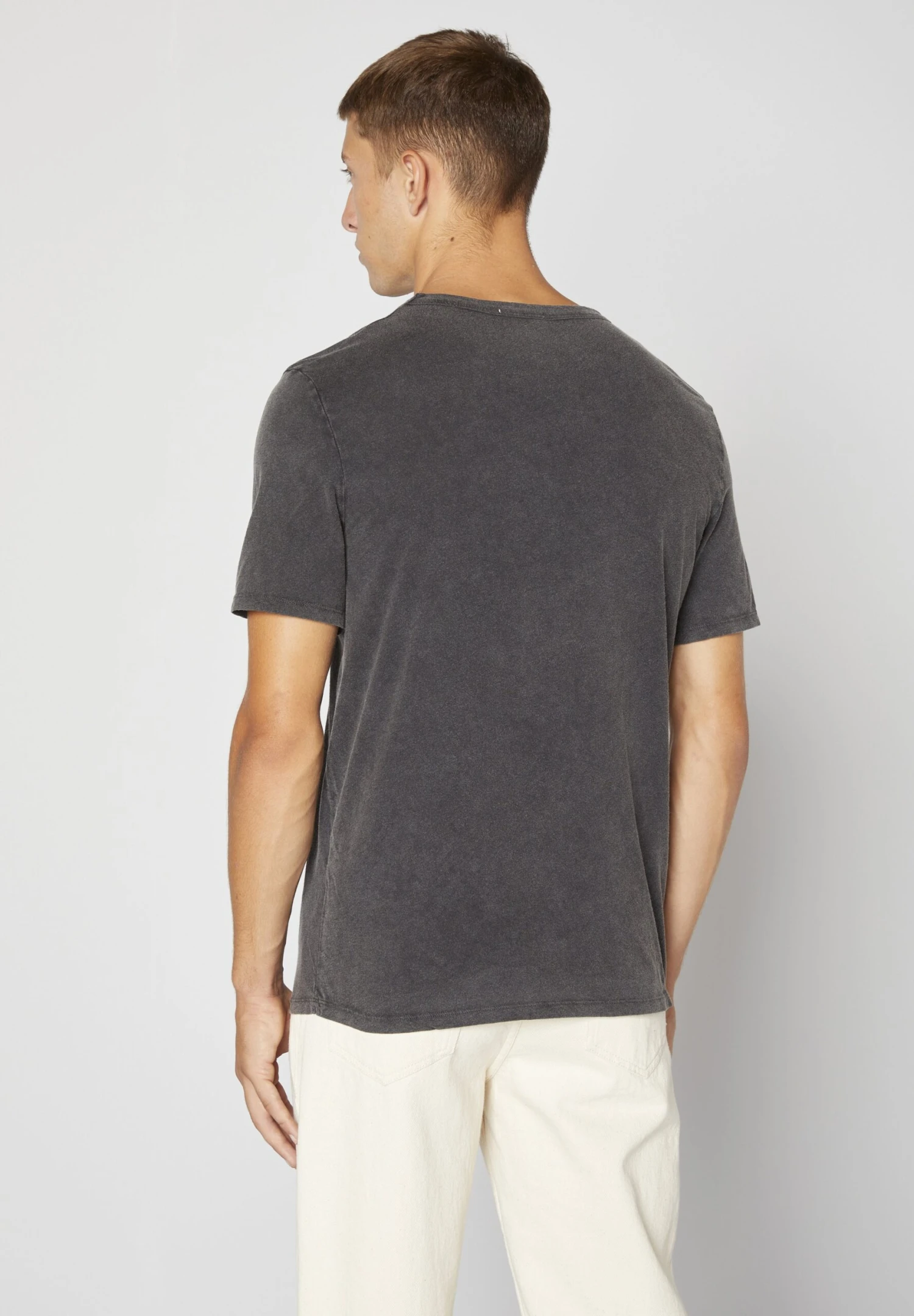 American Vintage Fakobay - T-Shirt Basic - Anthracite Vintage 3 American Vintage Fakobay - T-Shirt Basic - Anthracite Vintage - Afbeelding 3