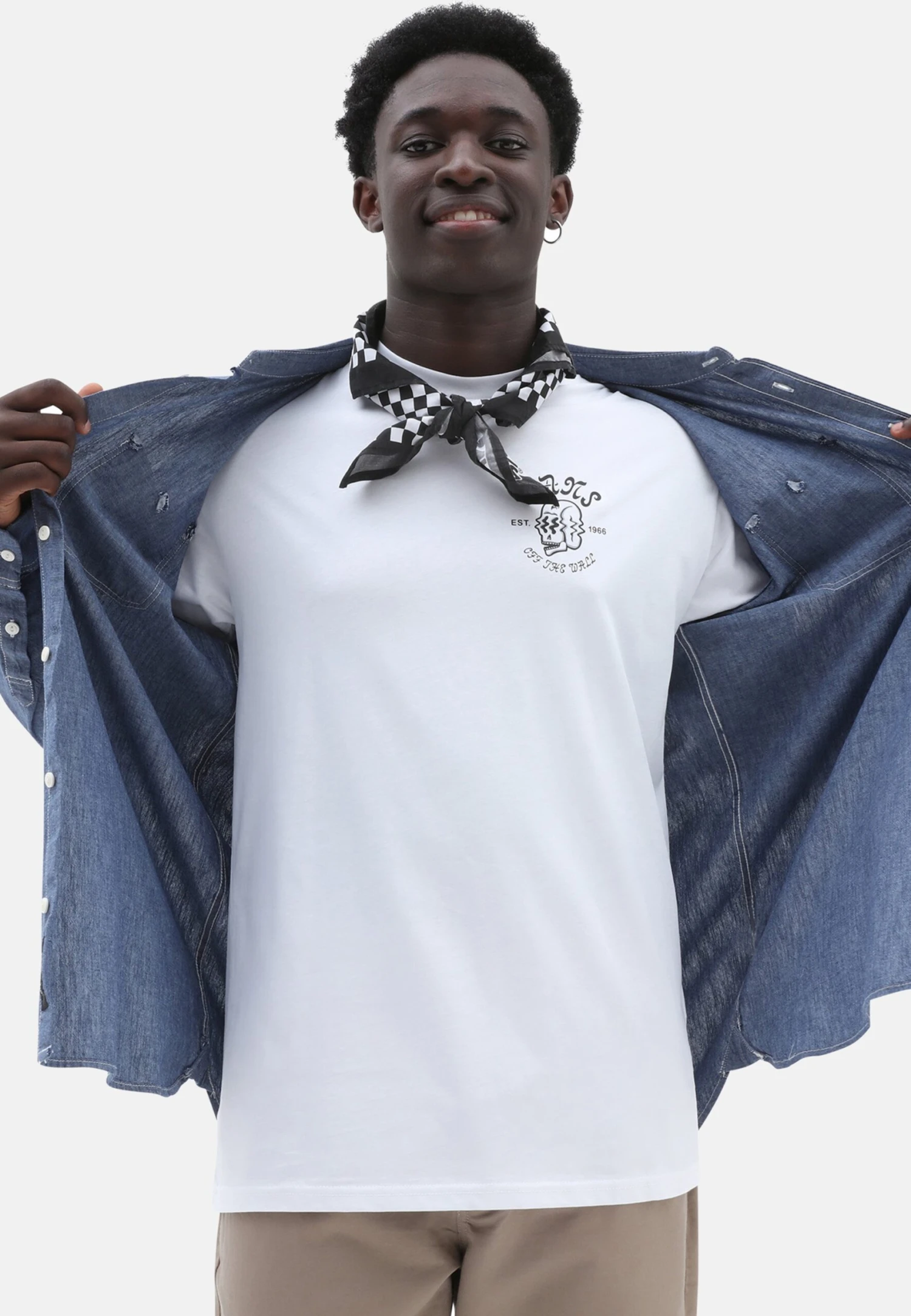 Vans Shaken Skull Ss Tee - T-Shirt Print - White 2 Vans Shaken Skull Ss Tee - T-Shirt Print - White - Afbeelding 2