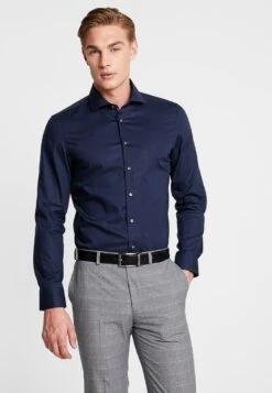 Seidensticker Slim Spread Kent Patch - Zakelijk Overhemd - Dunkelblau