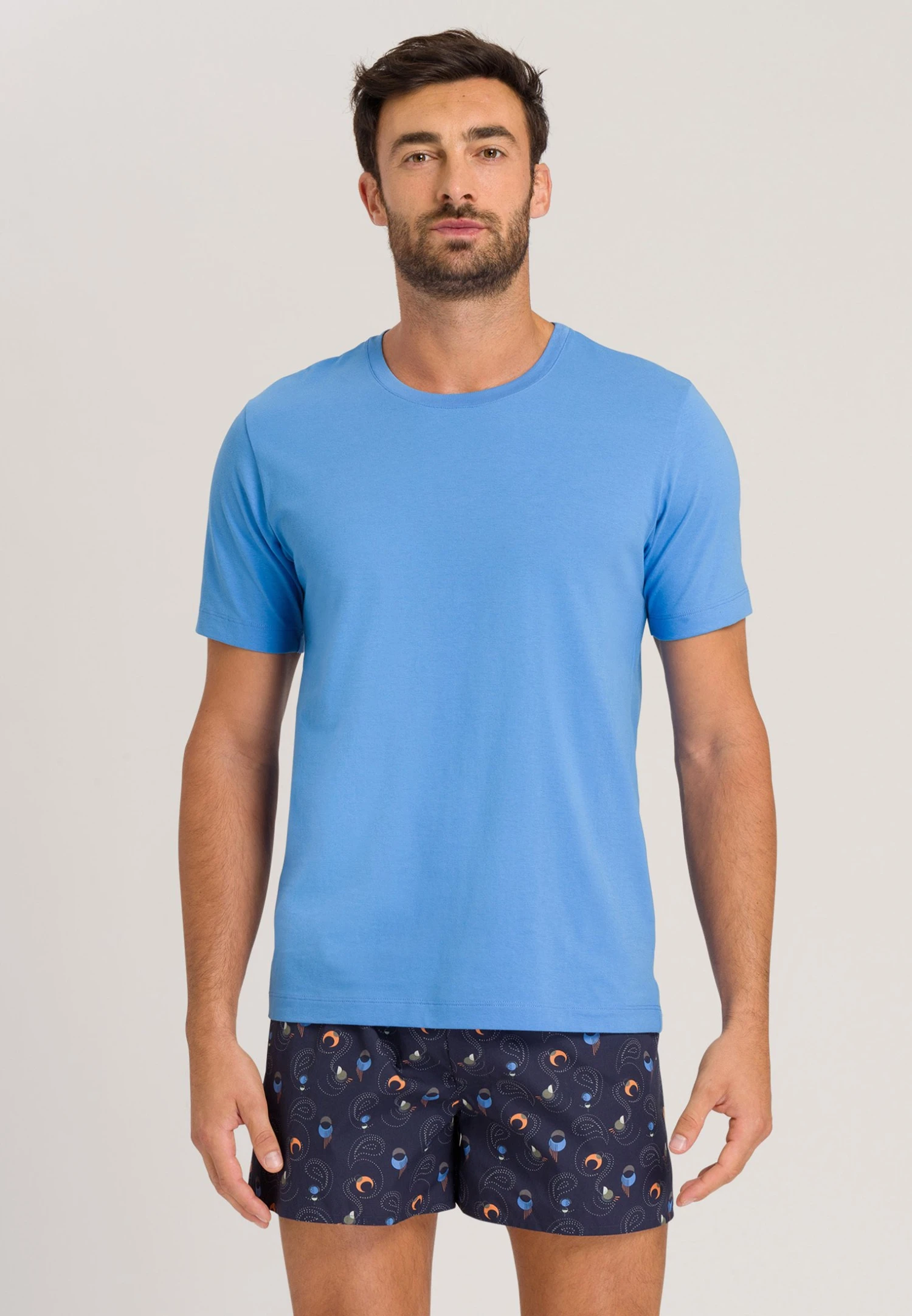 HANRO Living - Pyjamashirt - Sailing Blue 1 HANRO Living - Pyjamashirt - Sailing Blue