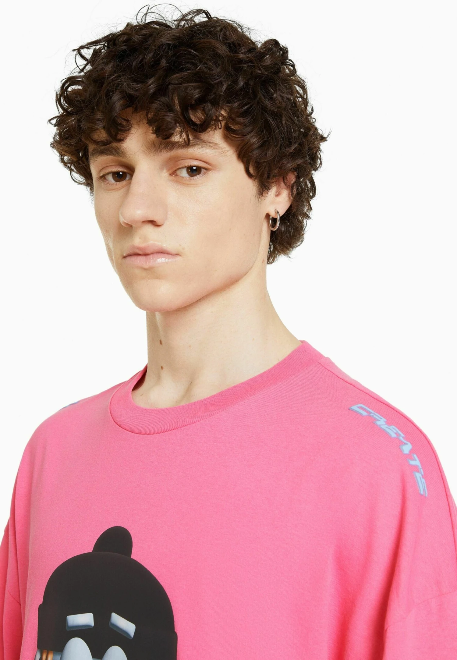 BERSHKA 3/4 Length Sleeves- T-Shirt Print - Dark Purple 4 BERSHKA 3/4 Length Sleeves- T-Shirt Print - Dark Purple - Afbeelding 4