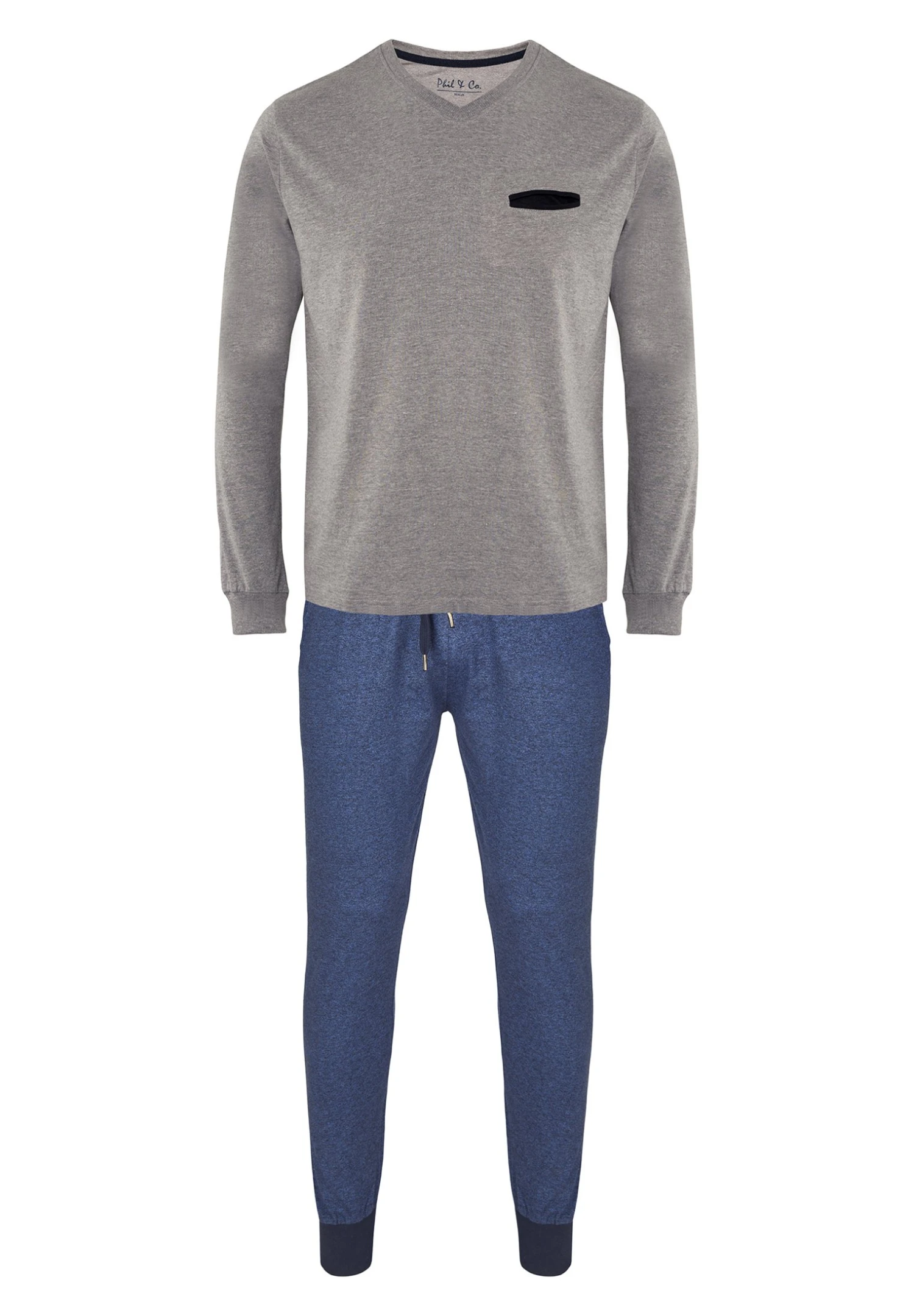 1 Pack Long - Pyjama - Grau Navy 4 1 Pack Long - Pyjama - Grau Navy - Afbeelding 4