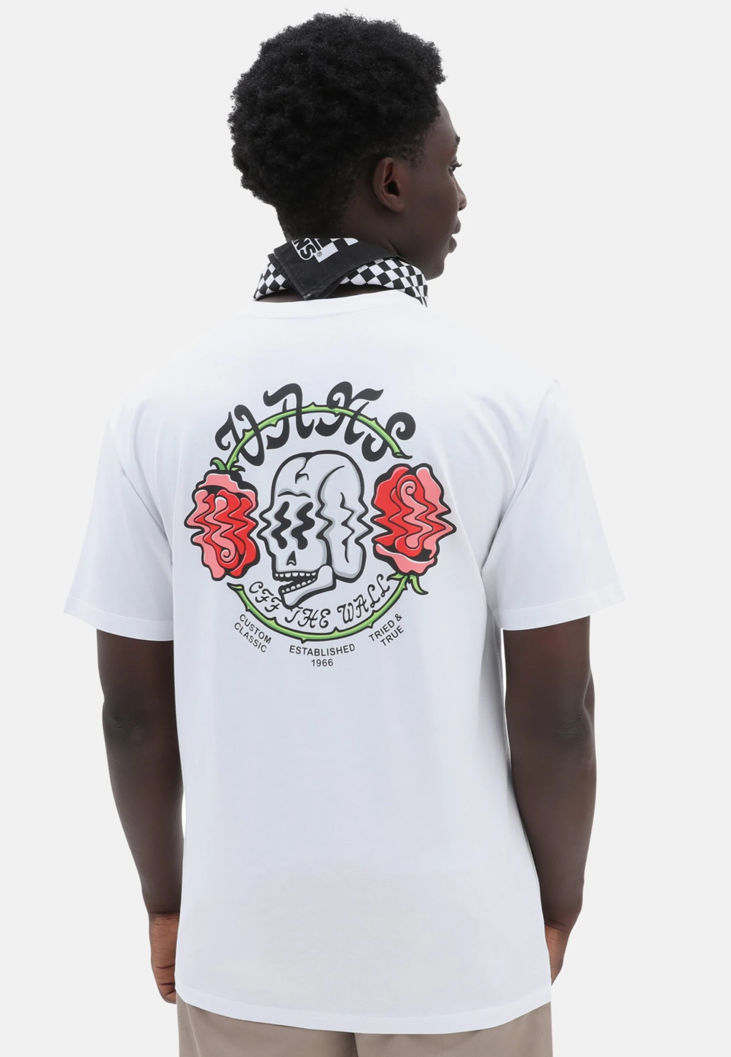 Vans Shaken Skull Ss Tee - T-Shirt Print - White 1 Vans Shaken Skull Ss Tee - T-Shirt Print - White