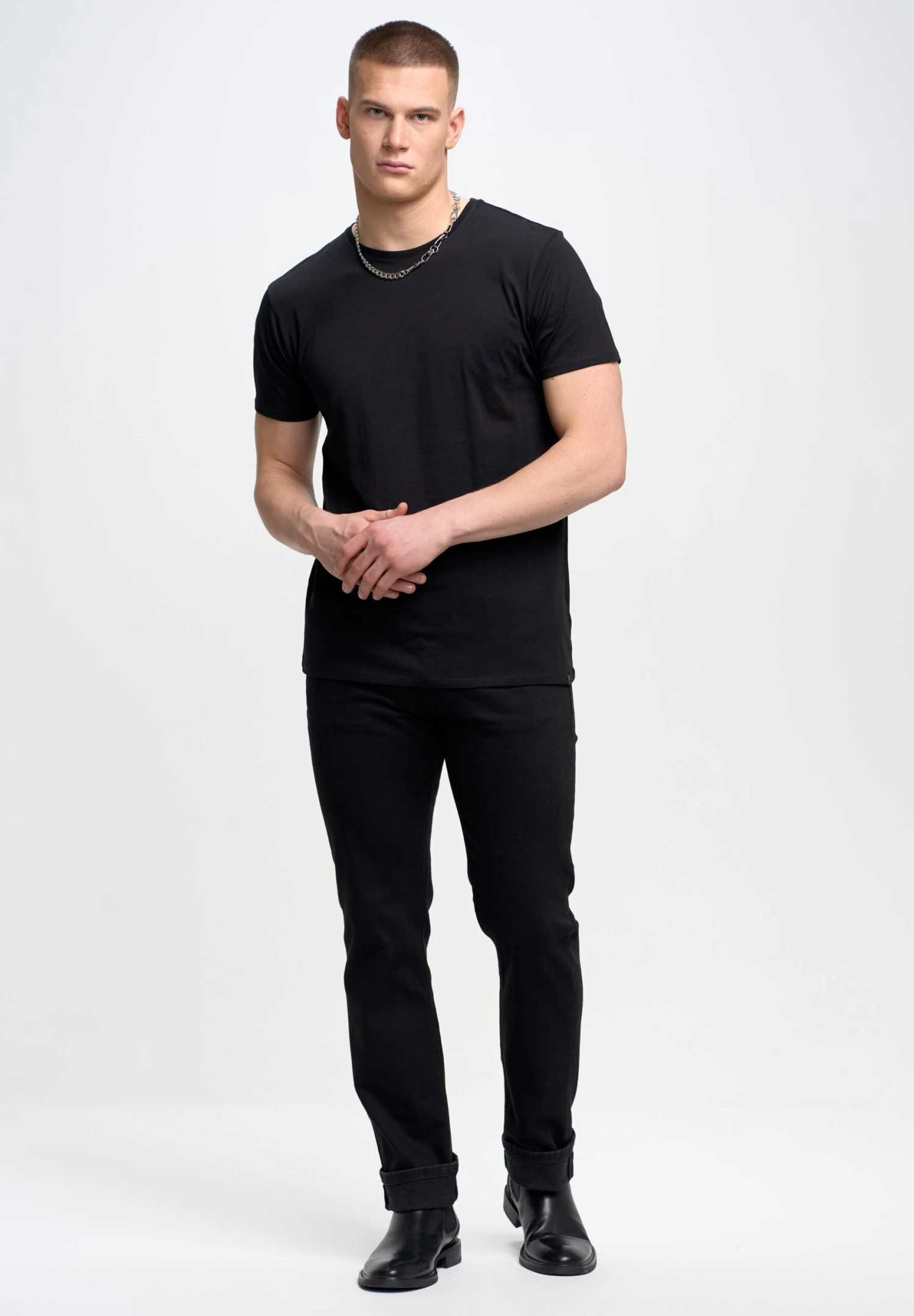 BIG STAR Basic - T-Shirt Basic - Schwarz 2 BIG STAR Basic - T-Shirt Basic - Schwarz - Afbeelding 2