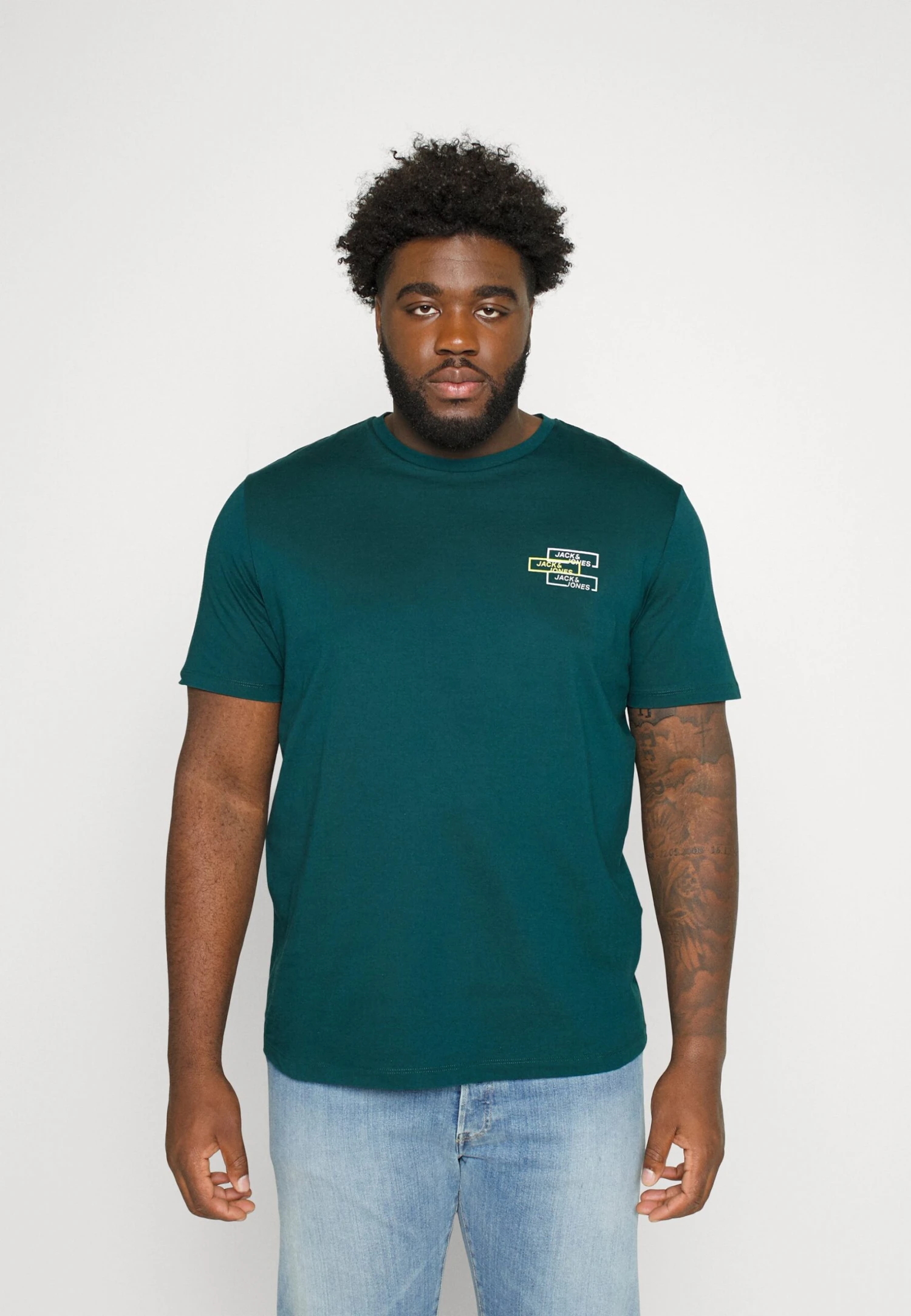 Jack & Jones Jcospace Logo Tee Crew Neck - T-Shirt Basic - Deep Teal 1 Jack & Jones Jcospace Logo Tee Crew Neck - T-Shirt Basic - Deep Teal