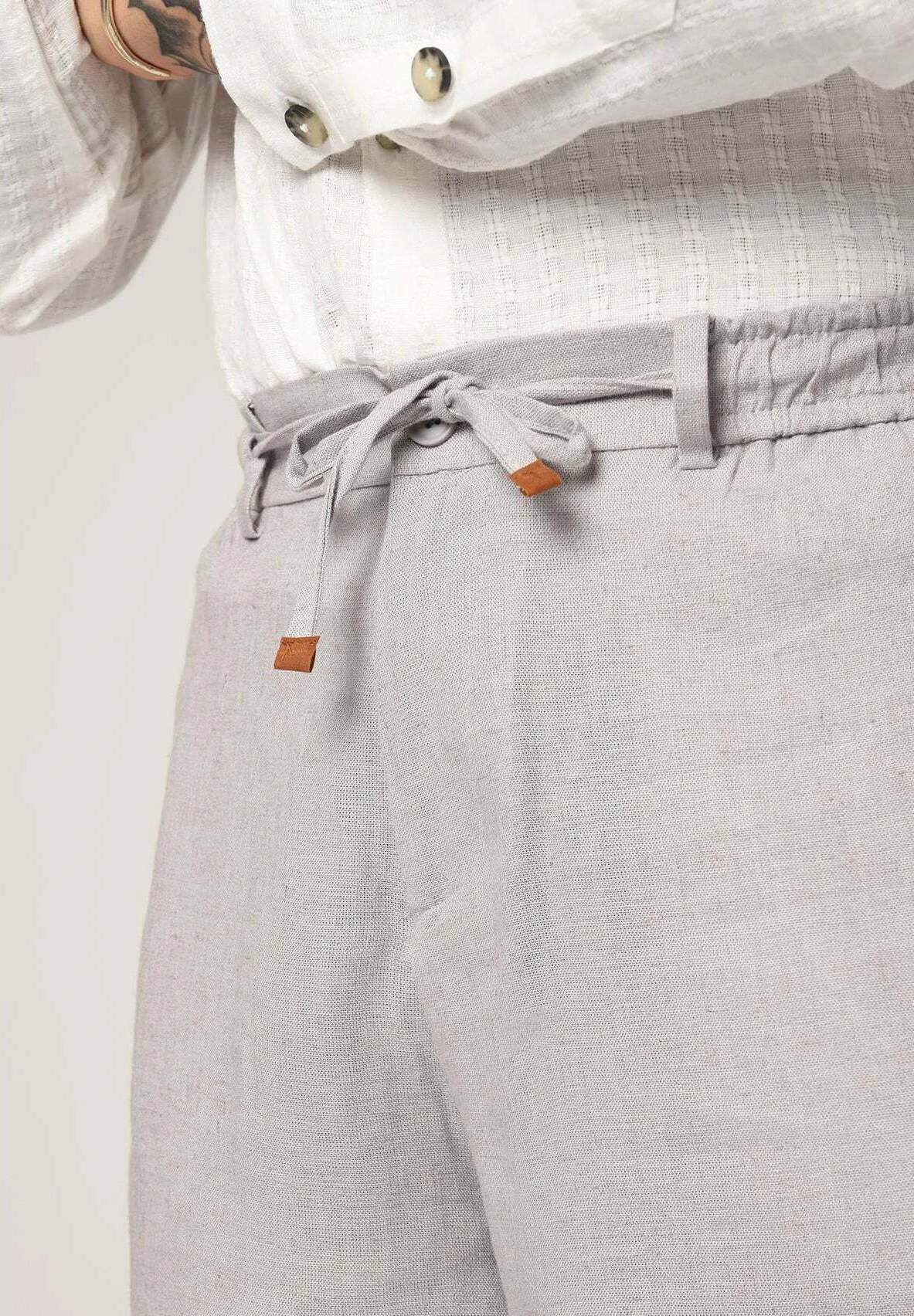 Elastic Waist - Shorts - Grey 3 Elastic Waist - Shorts - Grey - Afbeelding 3