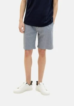 TOM TAILOR Denim Shorts - Navy White Bean Dobby