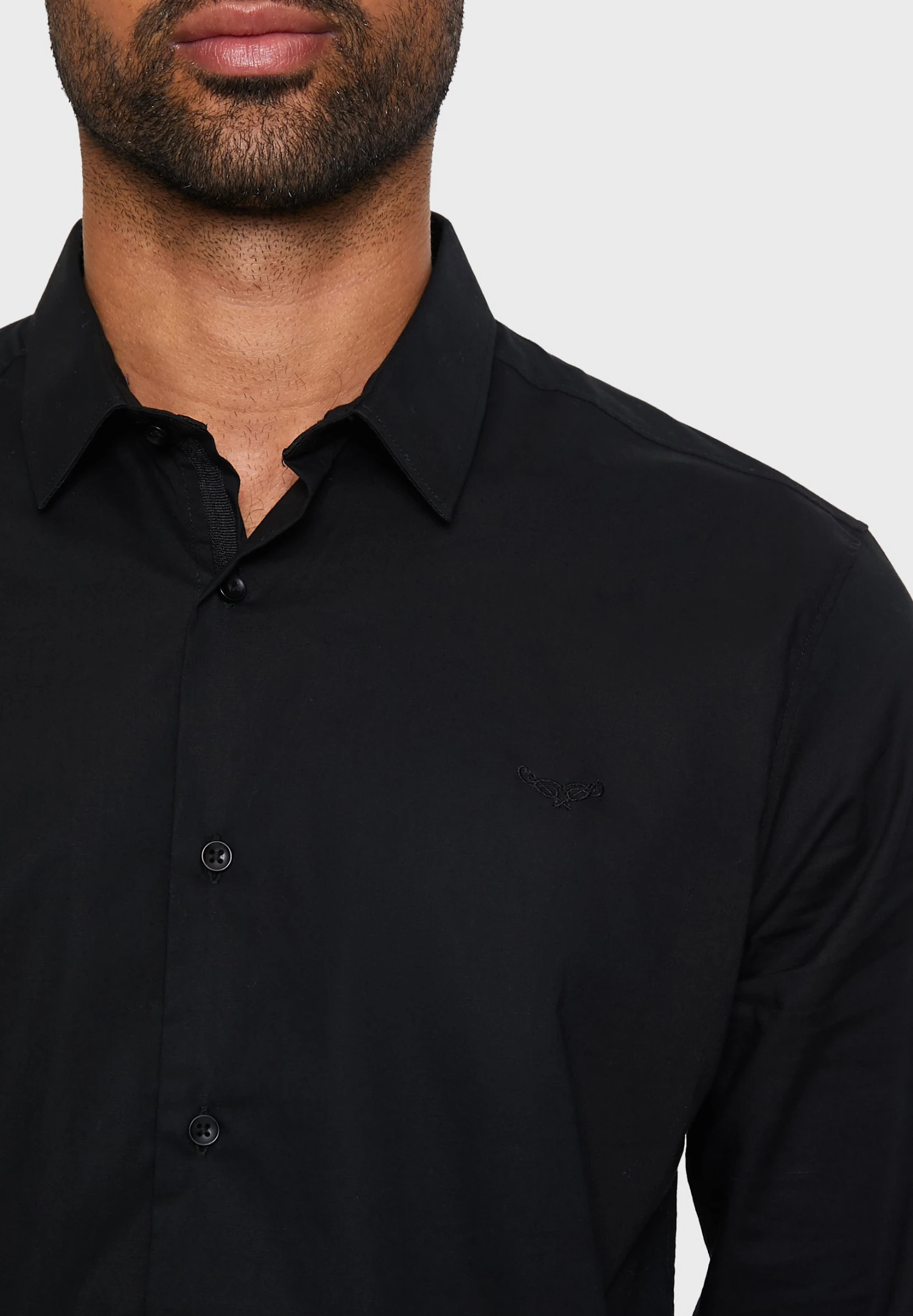 Threadbare Olly Luxe - Zakelijk Overhemd - Schwarz 4 Threadbare Olly Luxe - Zakelijk Overhemd - Schwarz - Afbeelding 4