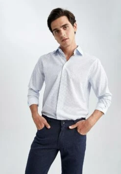 DeFacto Modern Fit- Zakelijk Overhemd - White