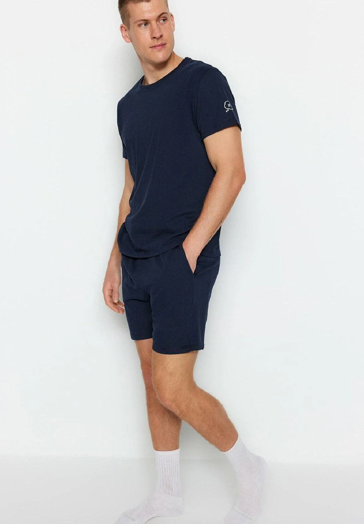 Trendyol Set Lounge - Pyjama - Navy Blue 2 Trendyol Set Lounge - Pyjama - Navy Blue - Afbeelding 2