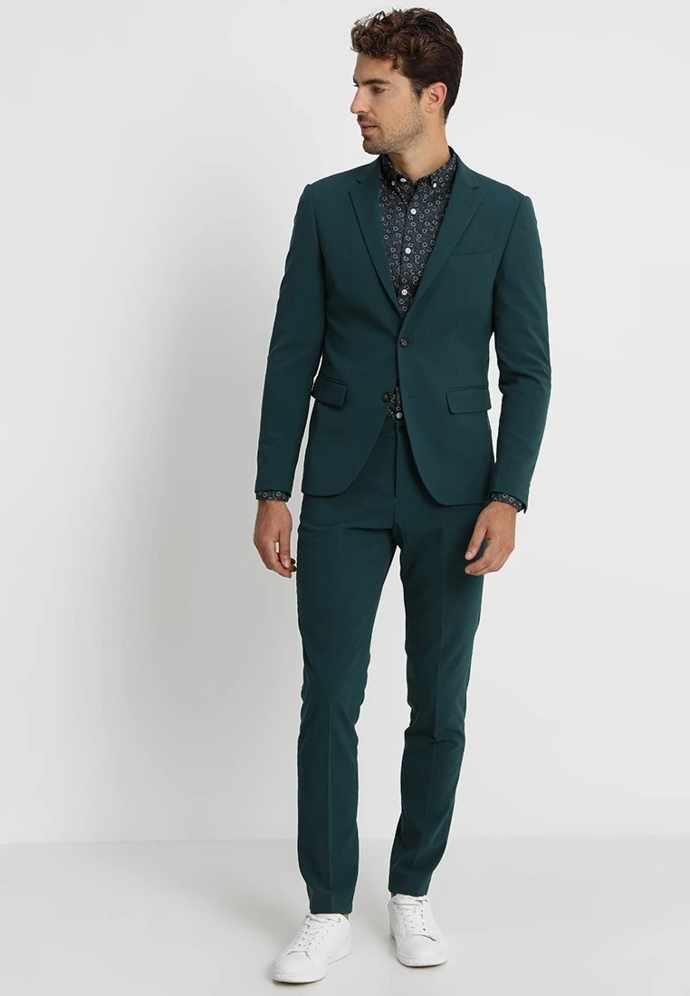 Lindbergh Plain Mens Suit - Kostuum - Dark Green 1 Lindbergh Plain Mens Suit - Kostuum - Dark Green