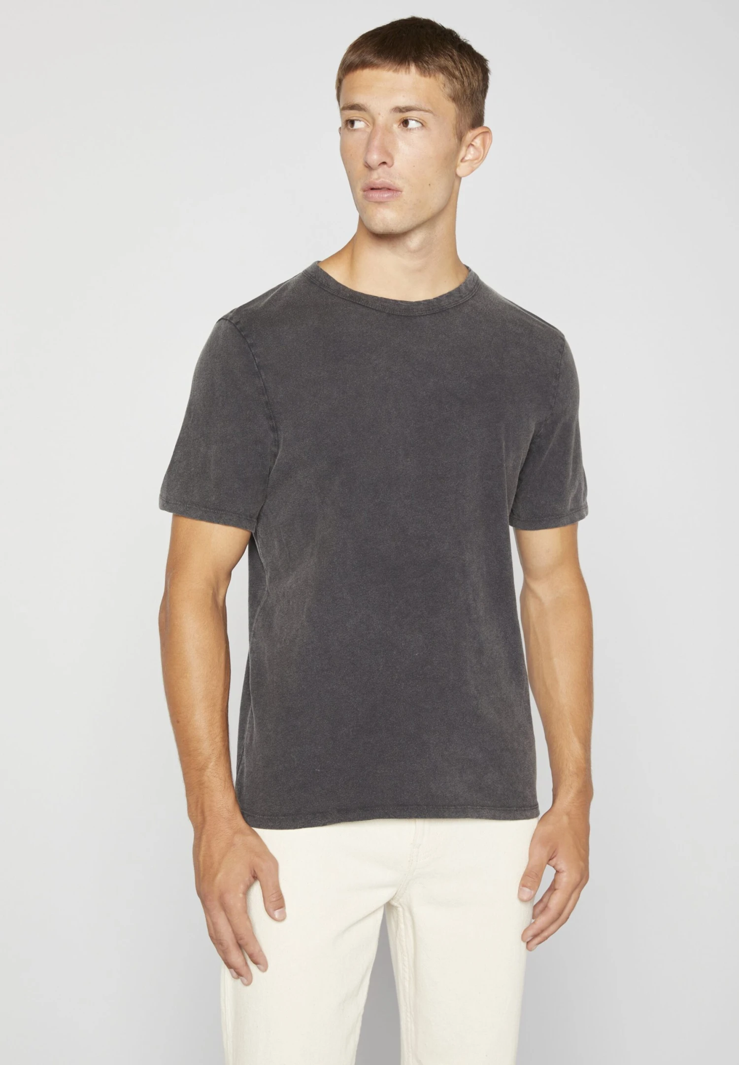 American Vintage Fakobay - T-Shirt Basic - Anthracite Vintage 1 American Vintage Fakobay - T-Shirt Basic - Anthracite Vintage