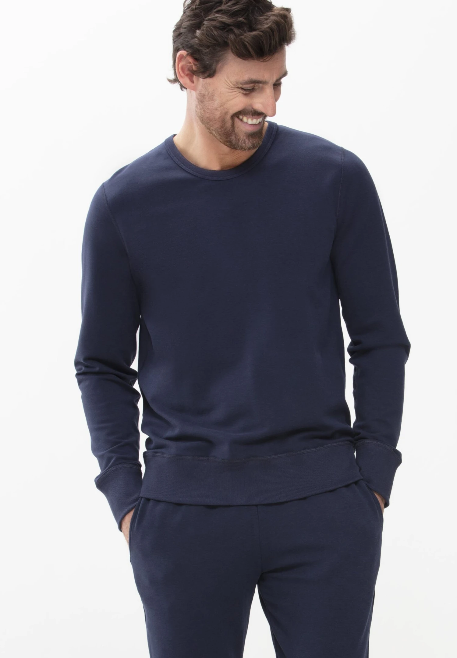 MEY Pyjamashirt - Yacht Blue 1 MEY Pyjamashirt - Yacht Blue