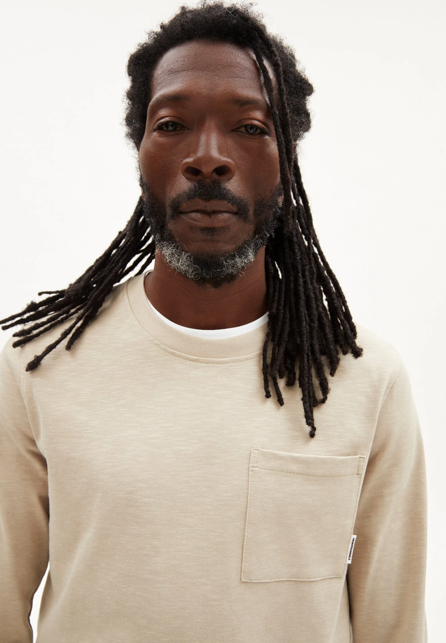 Armedangels Baazo Flamé - Longsleeve - Sand Stone 4 Armedangels Baazo Flamé - Longsleeve - Sand Stone - Afbeelding 4