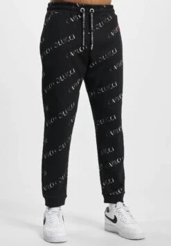 URBAN CLASSICS Allover Logo - Trainingsbroek - Black