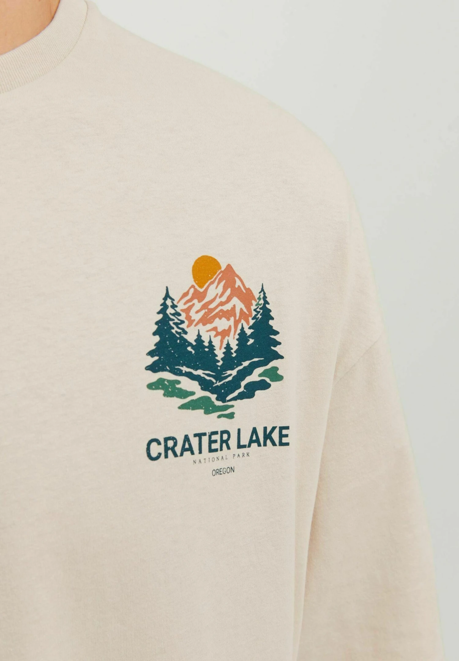 Jack & Jones Crew Neck - T-Shirt Print - Moonbeam 6 Jack & Jones Crew Neck - T-Shirt Print - Moonbeam - Afbeelding 6