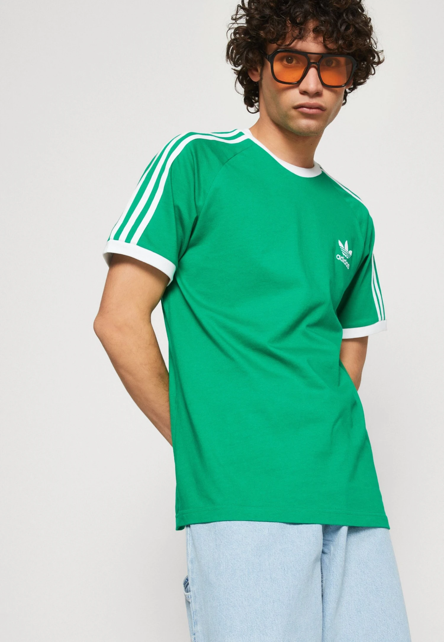Adidas Originals 3 Stripes Tee Unisex - T-Shirt Print - Green 4 Adidas Originals 3 Stripes Tee Unisex - T-Shirt Print - Green - Afbeelding 4
