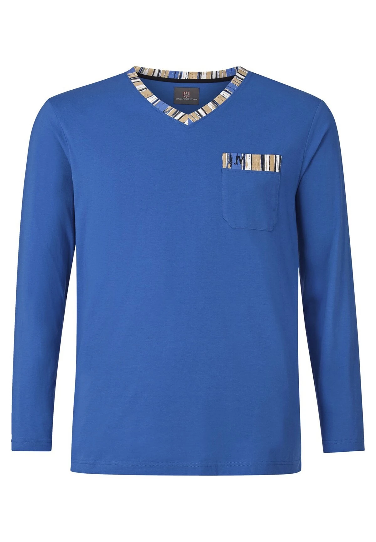 Set Antos - Pyjama - Royal Blau Gemustert 9 Set Antos - Pyjama - Royal Blau Gemustert - Afbeelding 9