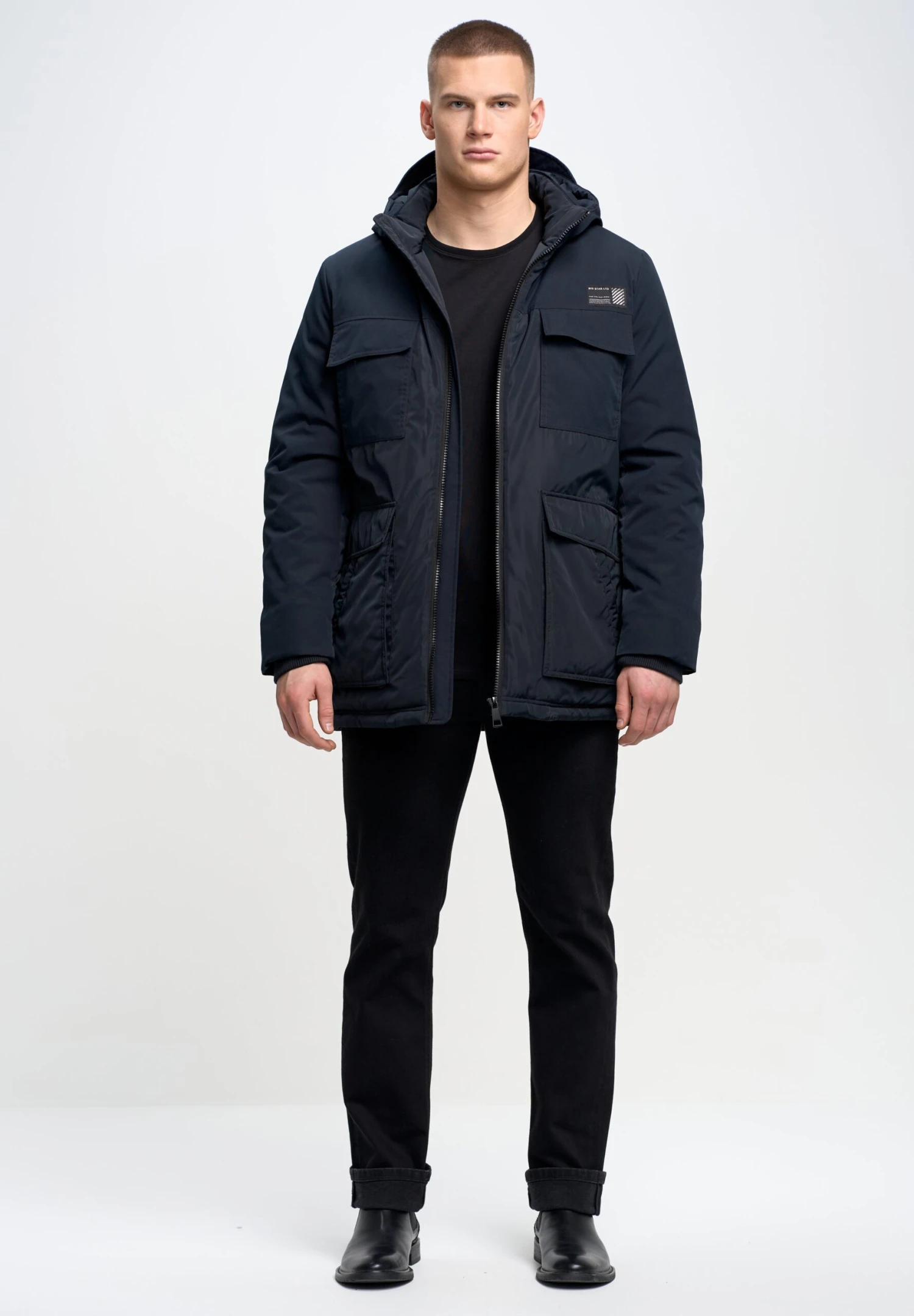 BIG STAR Basic - T-Shirt Basic - Schwarz 7 BIG STAR Basic - T-Shirt Basic - Schwarz - Afbeelding 7