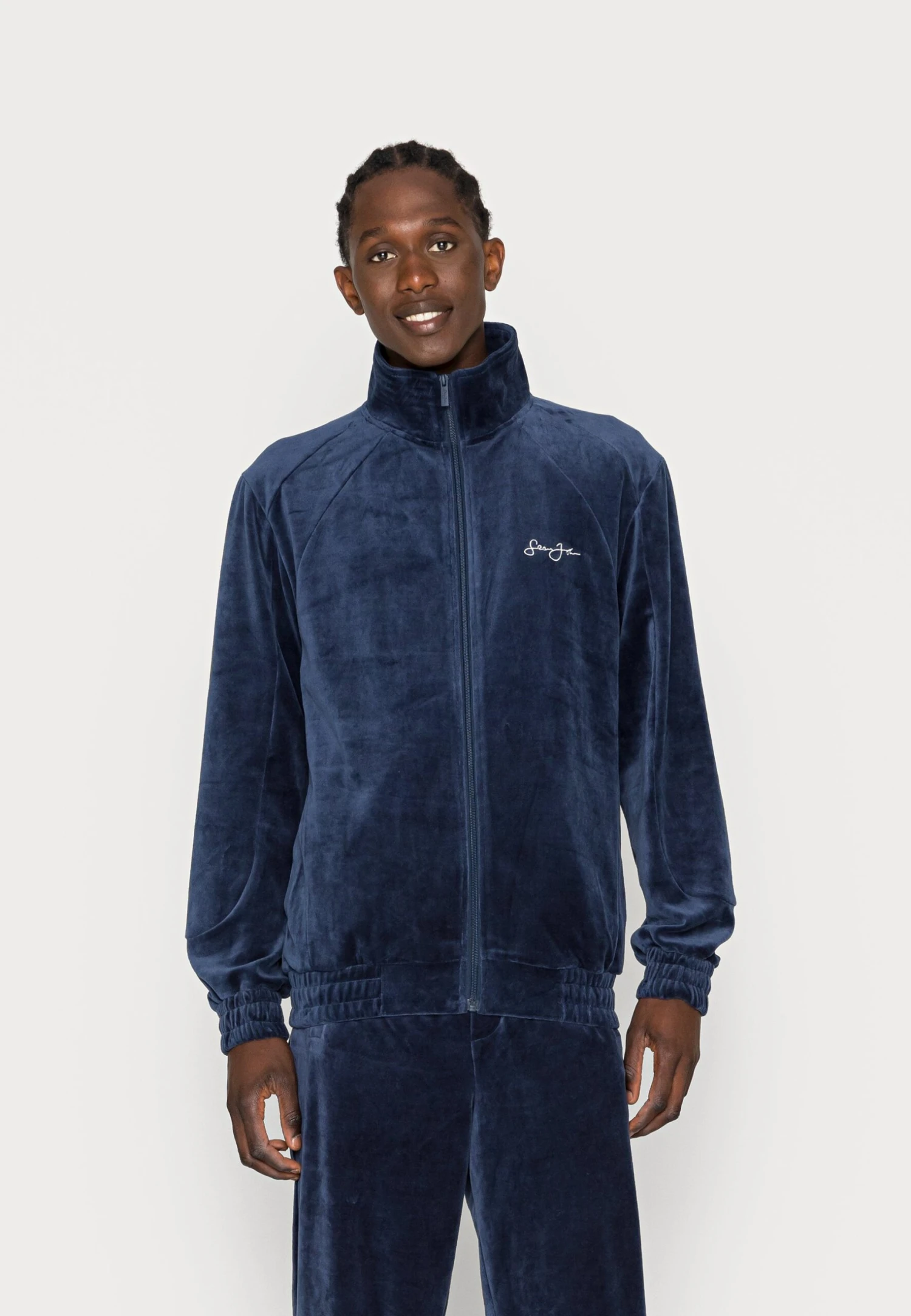 Sean John Script Logo Essential Trackjacket - Trainingsvest - Dark Blue 1 Sean John Script Logo Essential Trackjacket - Trainingsvest - Dark Blue