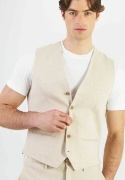 With Buttons - Gilet - Safari