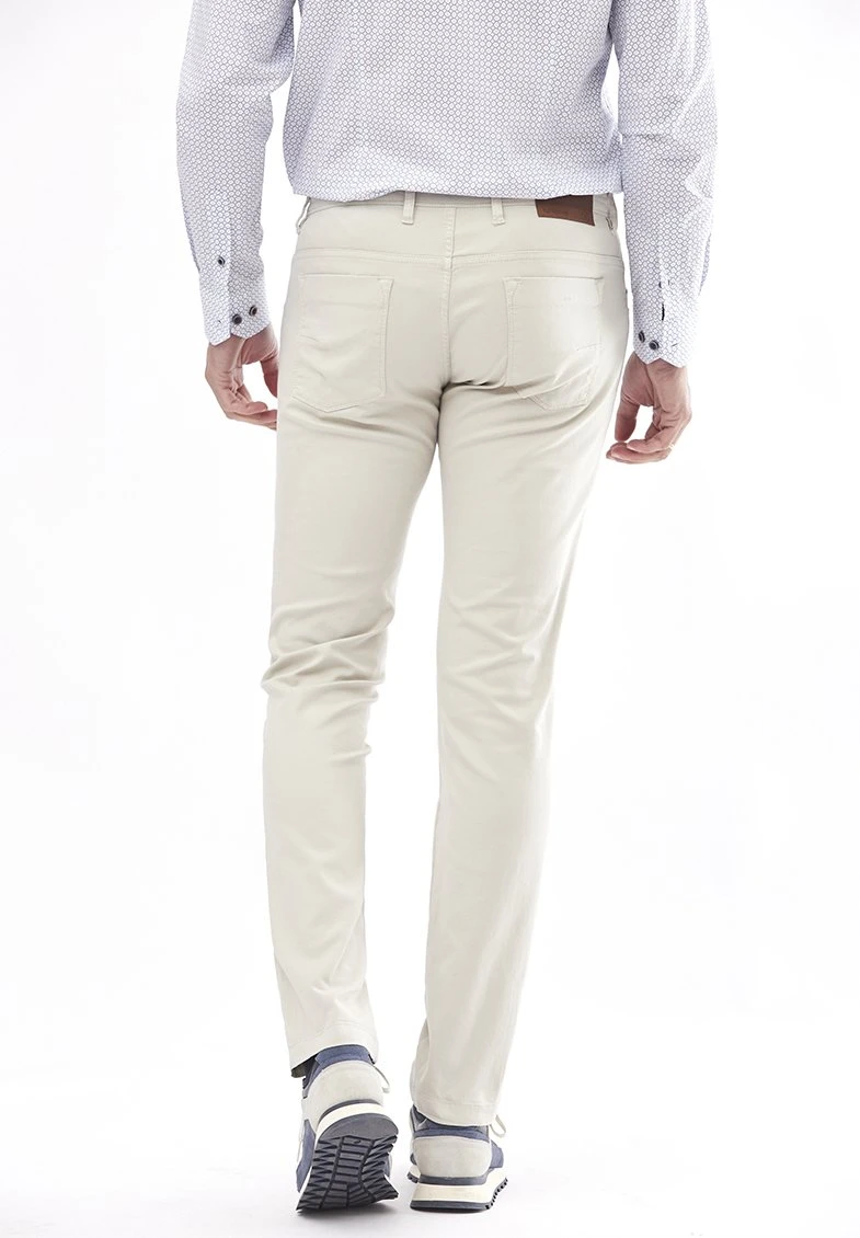 Textured Five Pocket Slim Fit - Broek - Beige Claro 2 Textured Five Pocket Slim Fit - Broek - Beige Claro - Afbeelding 2