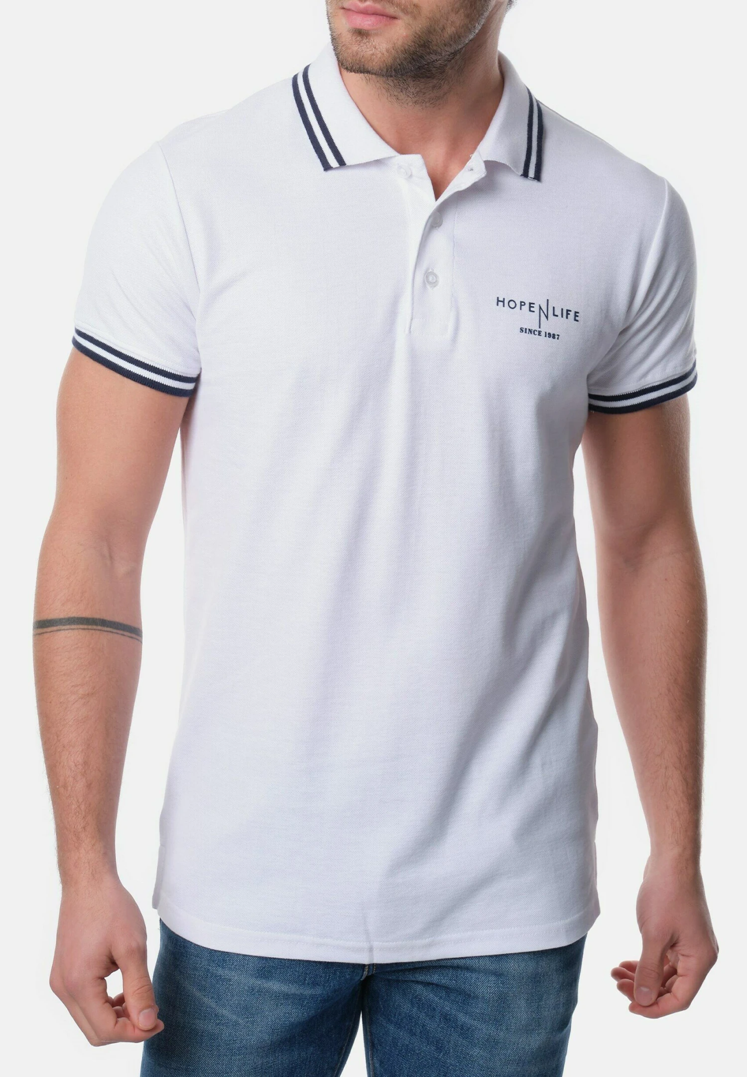 Poloshirt - Blanc 1 Poloshirt - Blanc