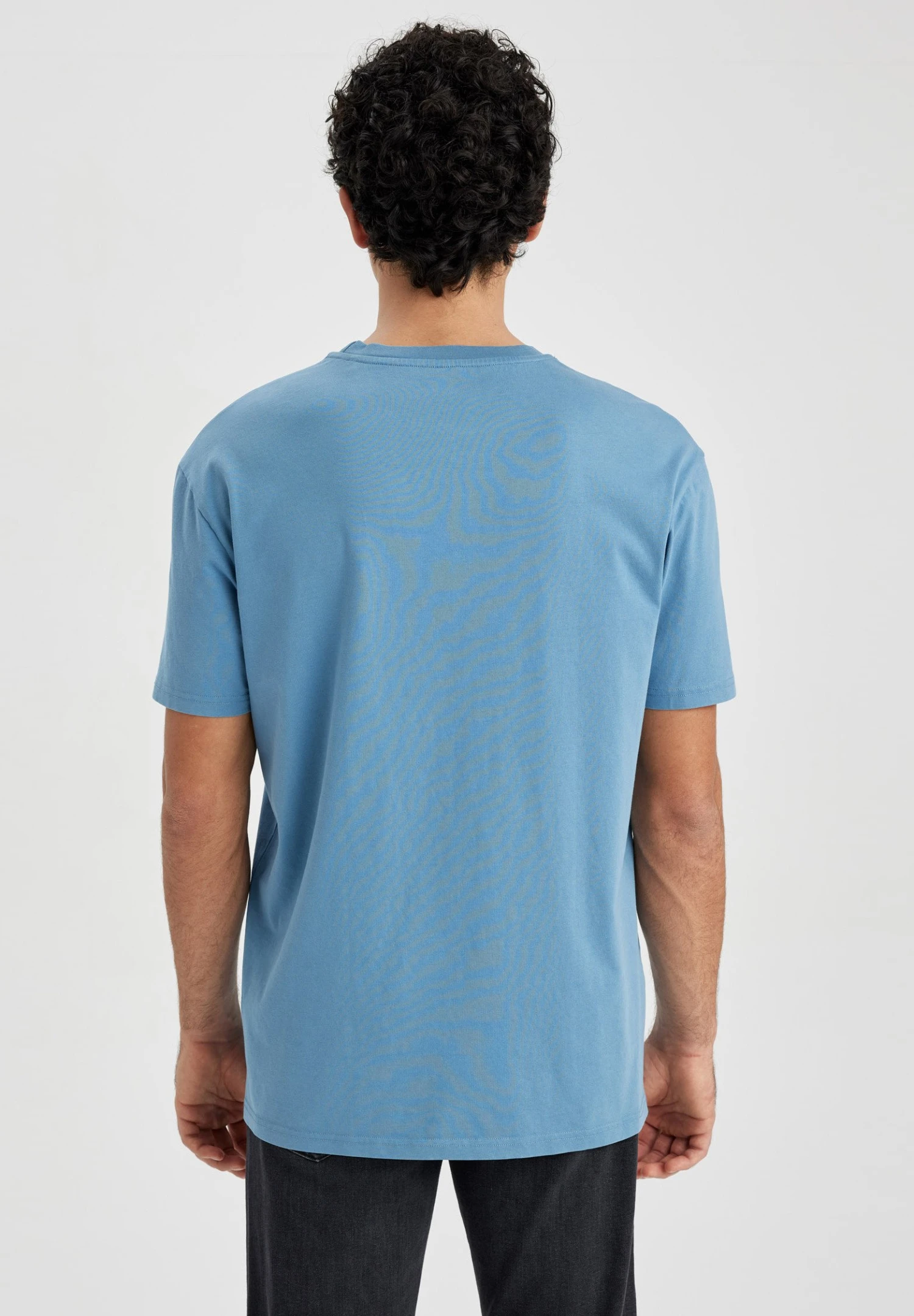 DeFacto Regular Fit - T-Shirt Print - Blue 3 DeFacto Regular Fit - T-Shirt Print - Blue - Afbeelding 3