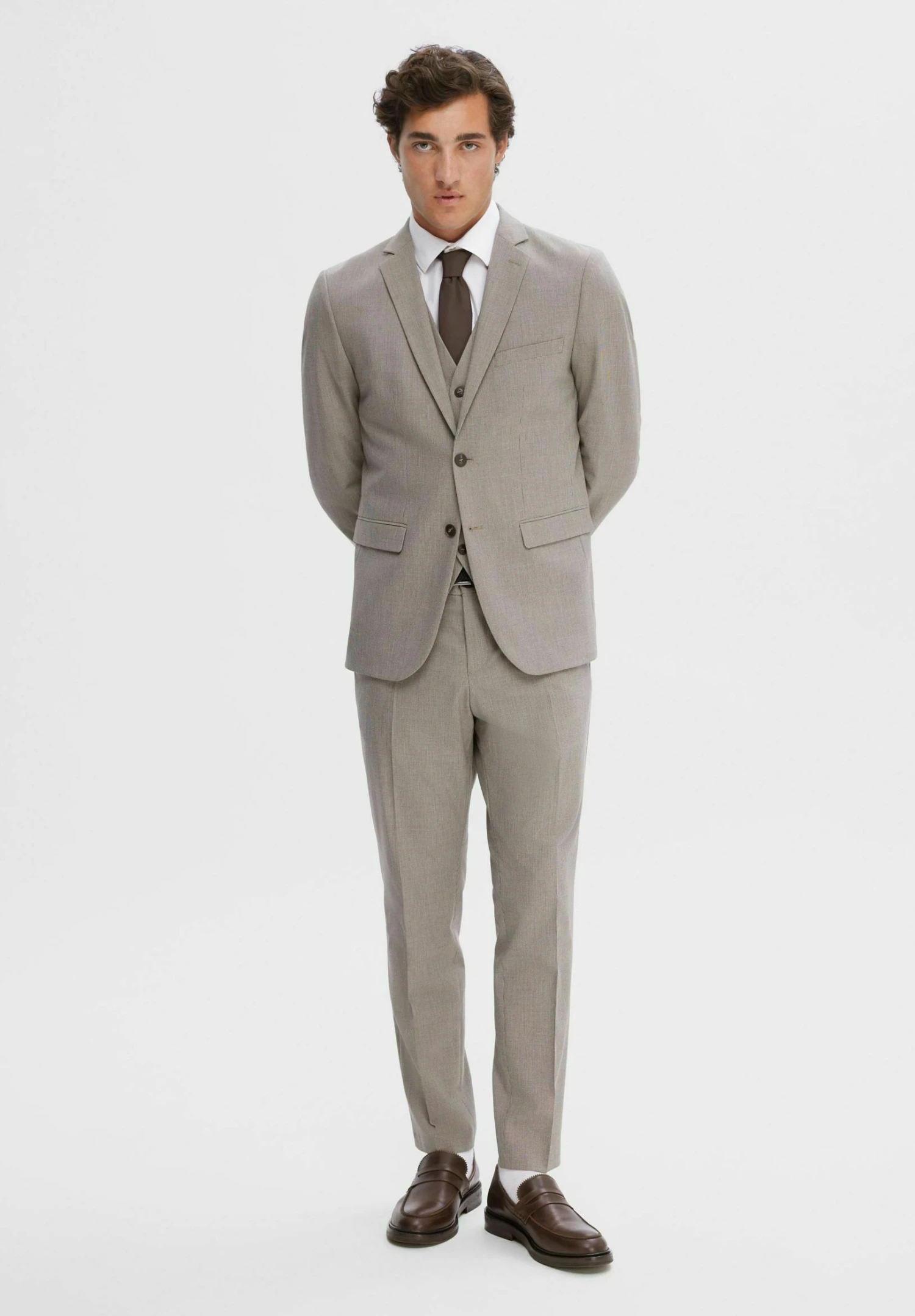 Selected Homme Einreihiger - Blazer - Dark Earth 5 Selected Homme Einreihiger - Blazer - Dark Earth - Afbeelding 5