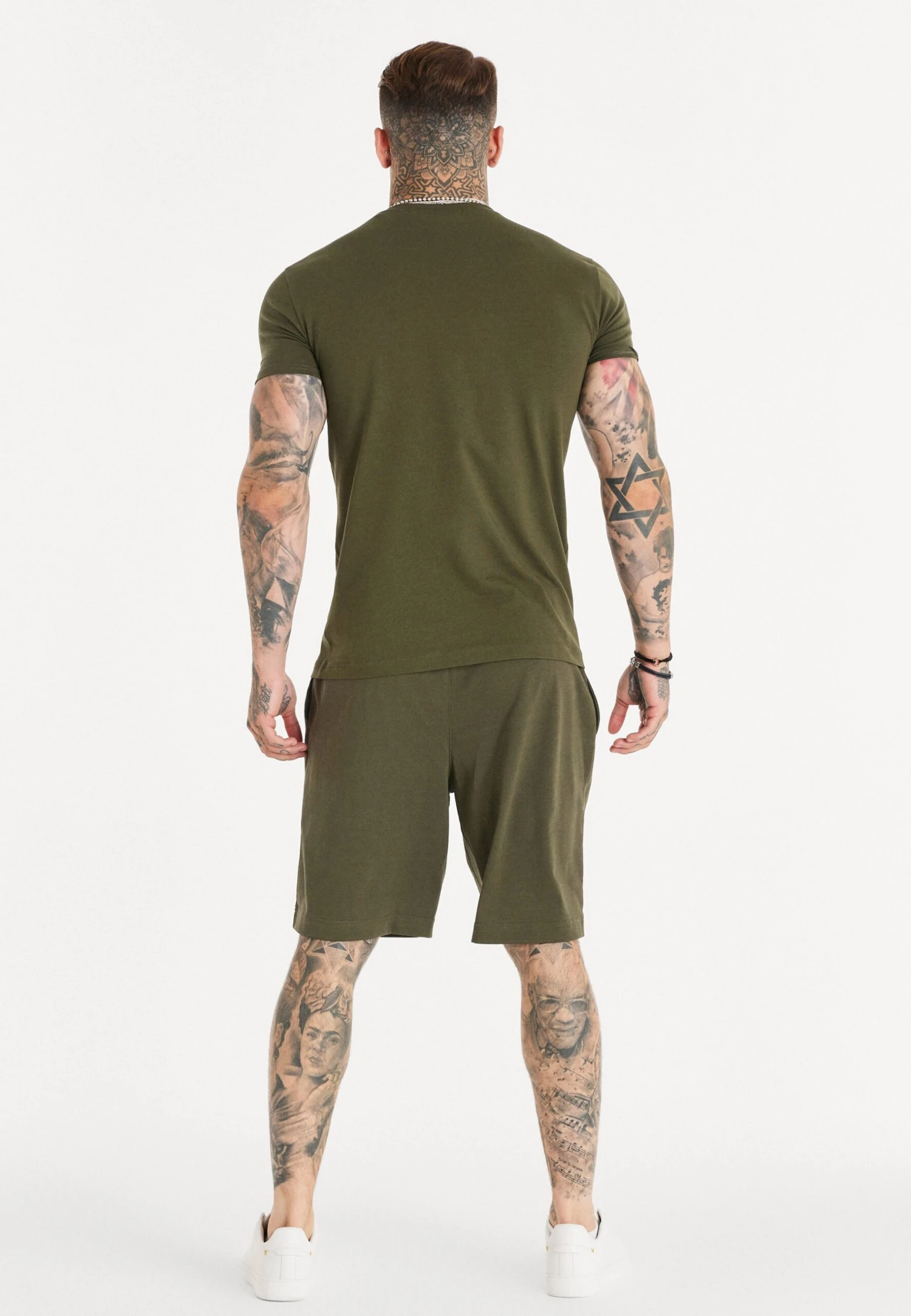 SikSilk Gym Tee - T-Shirt Basic - Khaki 3 SikSilk Gym Tee - T-Shirt Basic - Khaki - Afbeelding 3