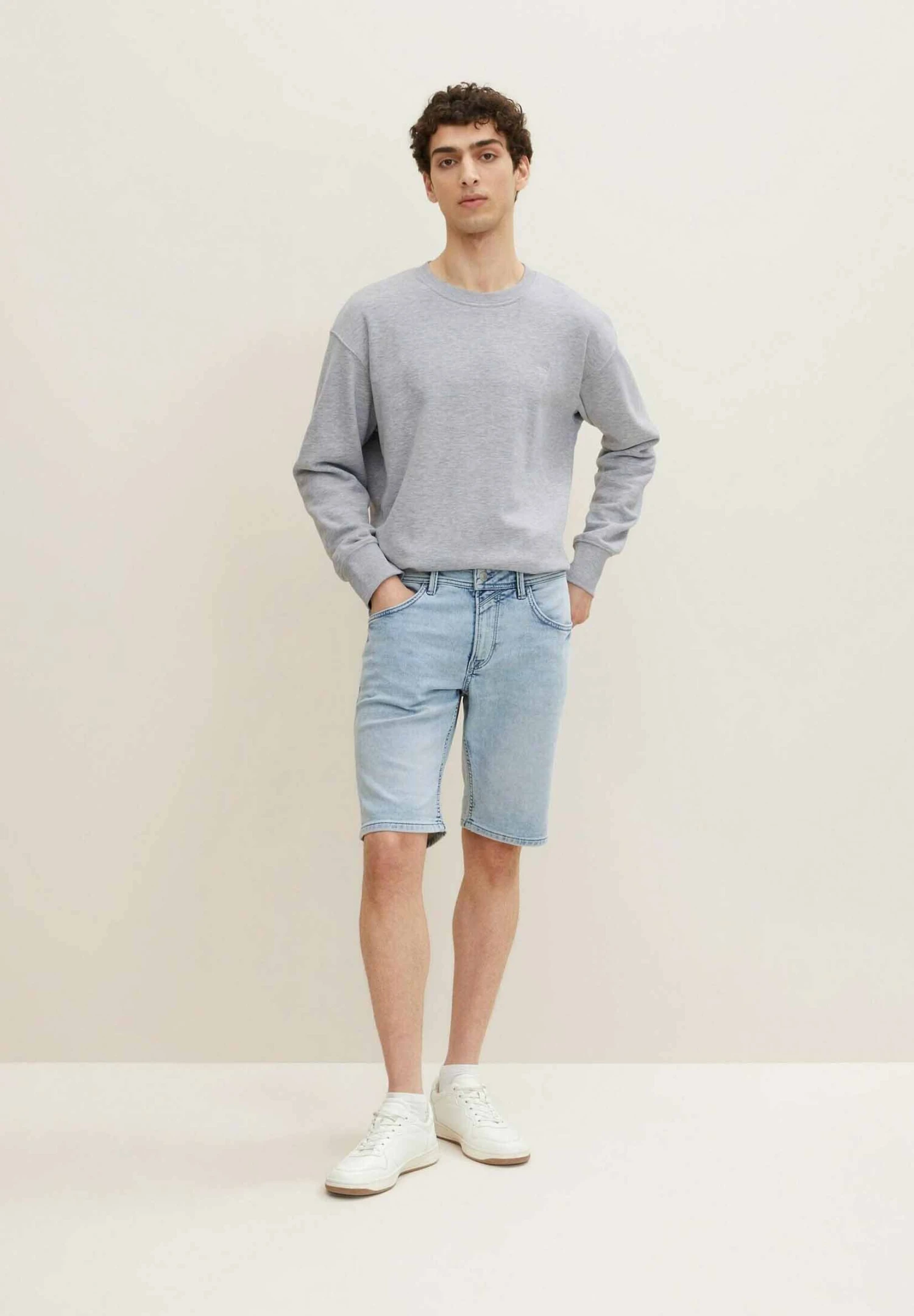 TOM TAILOR Denim Jeansshort - Used Light Stone Blue Denim 1 TOM TAILOR Denim Jeansshort - Used Light Stone Blue Denim