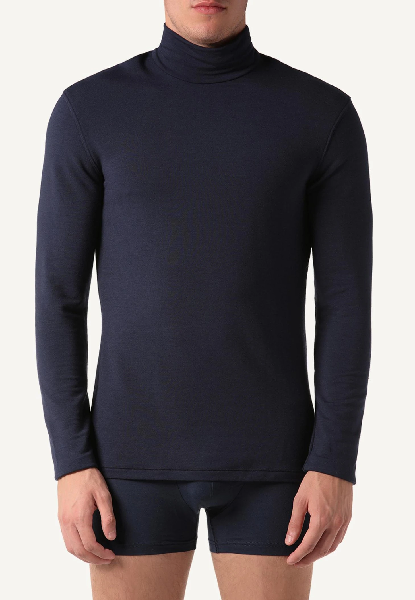 Intimissimi Langarm-Shirt Aus Kaschmir-Modal Mit Rollkragen - Pyjamashirt - Blue 1 Intimissimi Langarm-Shirt Aus Kaschmir-Modal Mit Rollkragen - Pyjamashirt - Blue